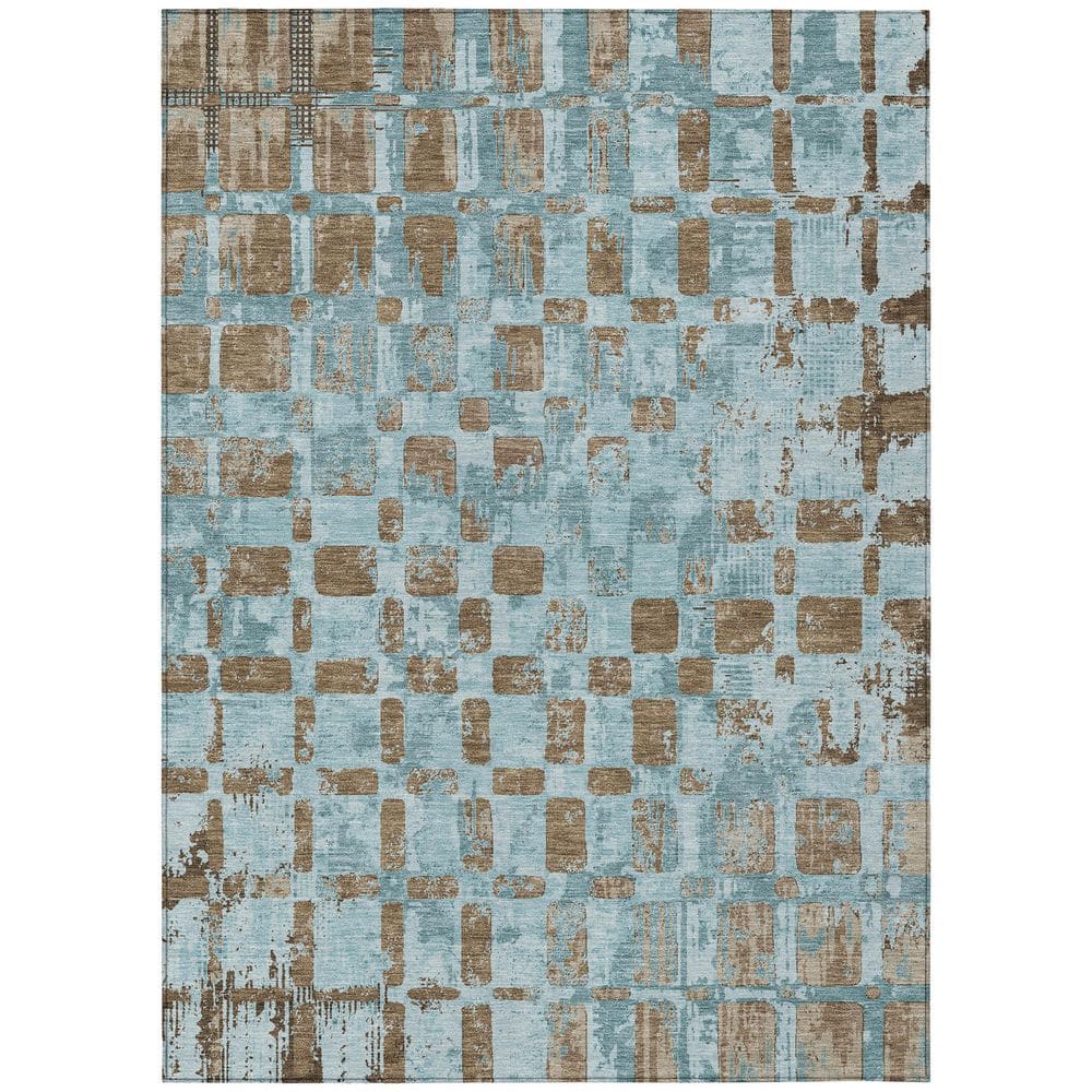 Chantille Machine Washable Indoor/Outdoor Abstract ACN2628 Teal 5 ft. x 7 ft. 6 in. Area Rug price history on PriceWatchPro