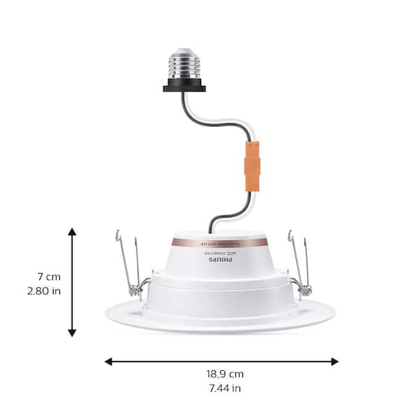 Velsigne pakke Trampe Philips Color and Tunable White 85W Equivalent 5/6 in. Integrated LED  Dimmable Smart Wi-Fi Wiz Connected Remodel Downlight Kit 562314 - The Home  Depot