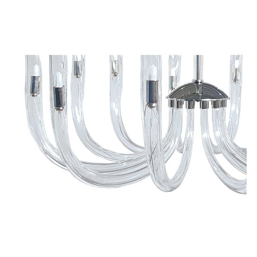 Polished Nickel and Clear Crystal 14-Light Chandelier