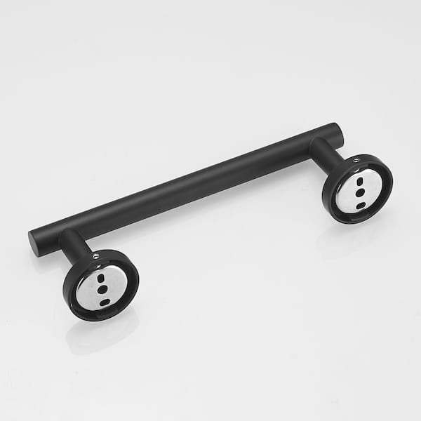 BWE 10-in Matte Black Wall Mount Single Towel Bar Stainless Steel | A-91004-BLACK-3