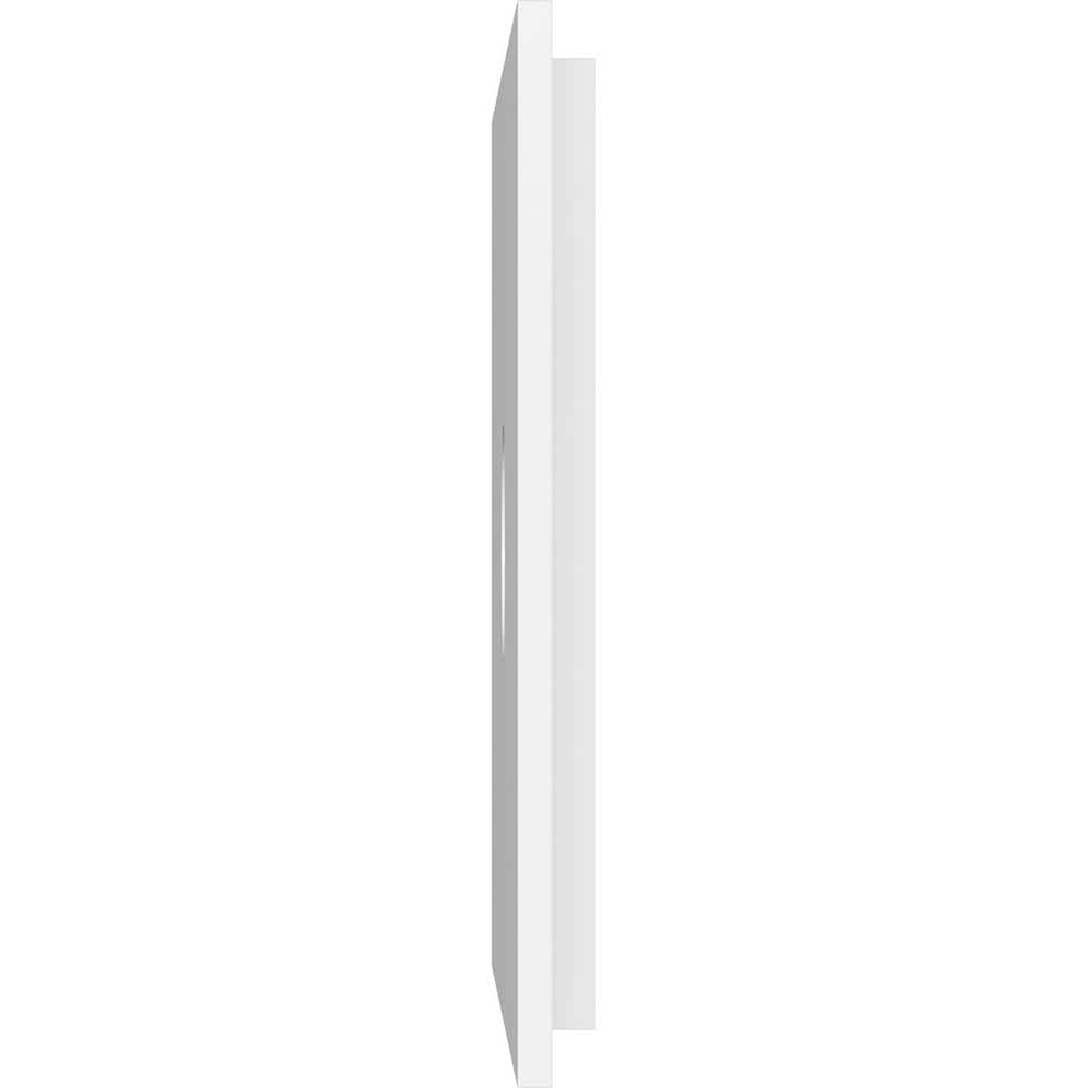 White PVC Contemporary Rectangle Ceiling Medallion, 24" x 12"