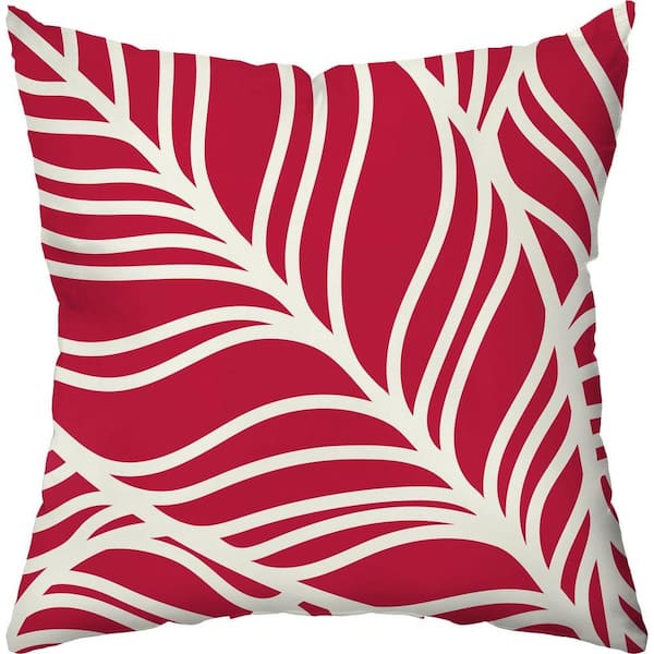 Checkerboard Lifestyle 18 in. H x 18 in. D Abstract Foliage Holiday Throw Pillow