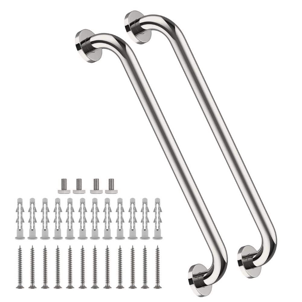 24 in. Stainless Steel Bathroom Grab Bar, Shower Grab Bar for Handicap, Injury, Elderly, Chrome price history on PriceWatchPro
