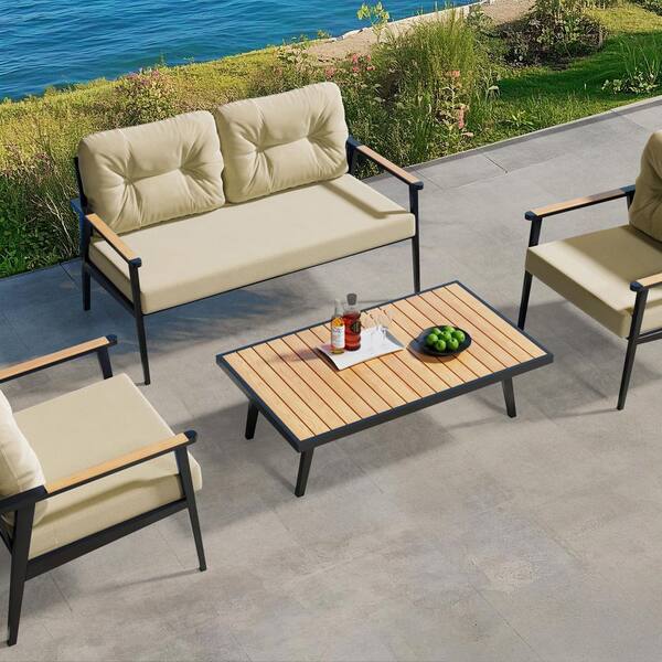 2-piece paisley chili outdoor deep seat cushion set | At Home