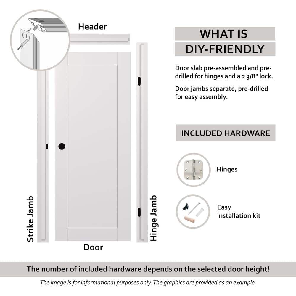 Bianco Noble Frosted Glass and Pine Composite Interior Door