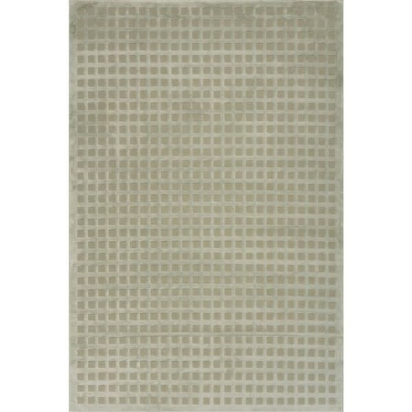 Daleyza Checkered Machine Washable Area Light Green 8 ft. x 10 ft. Indoor Area Rug