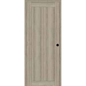 Shaker 18 in. x 84 in. 1 Panel Left-Hand Shambor Wood Composite DIY-Friendly Single Prehung Interior Door