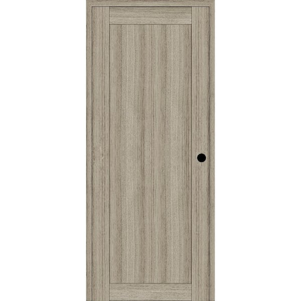 Belldinni 1 Panel Shaker 18 in. x 96 in. Left Hand Active Shambor Wood DIY-Friendly Single Prehung Interior Door