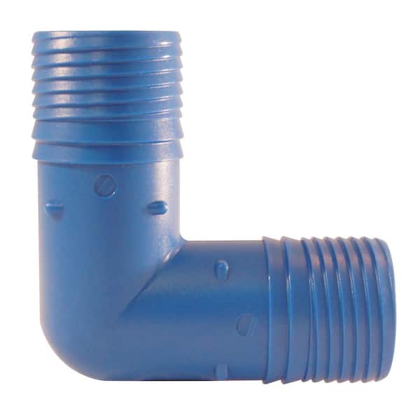 Apollo 1-1/4 in. Barb Insert Blue Twister Polypropylene 90-Degree Elbow Fitting