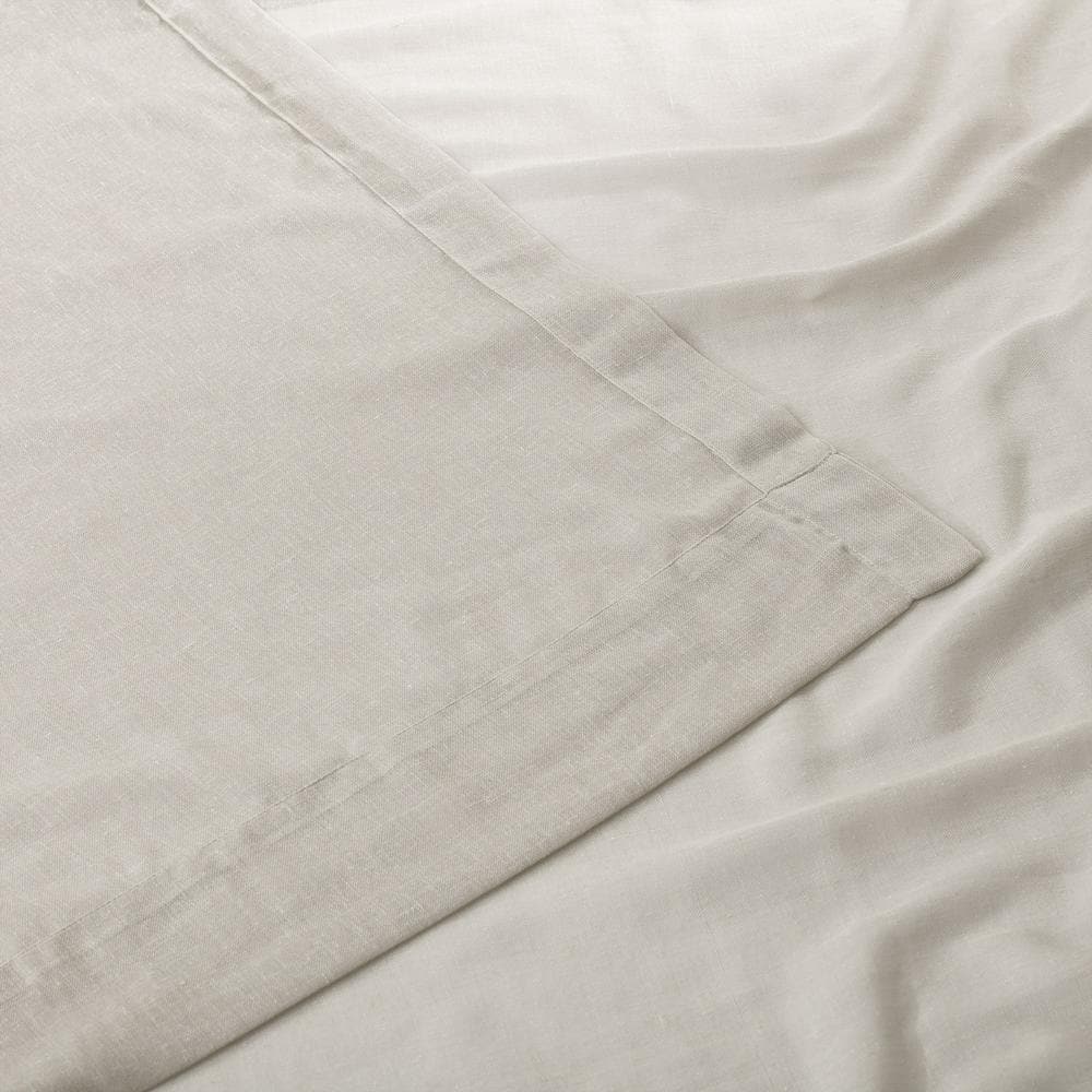 Gardenia Sheer Faux Linen 96-Inch Window Panel