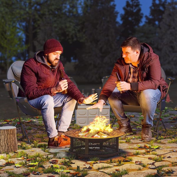 Outsunny Hammock Camping Chair Set of 2, Adjustable Back Folding