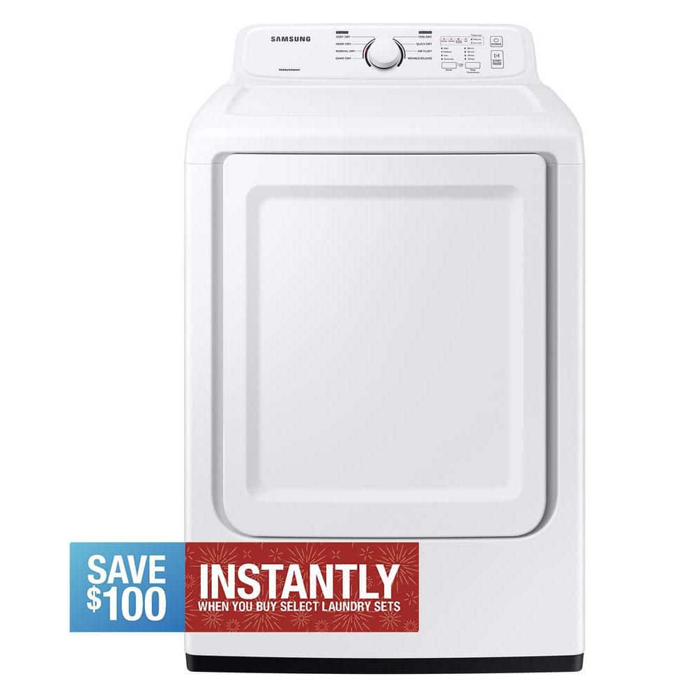 Samsung 7.2 cu. ft. Vented Electric Dryer with Sensor Dry in White