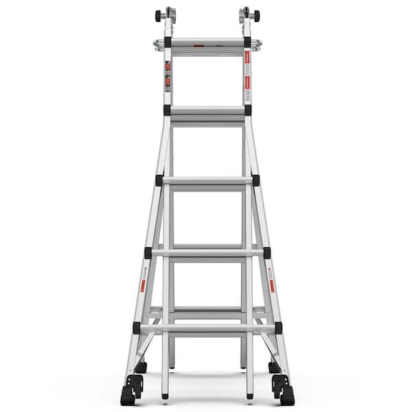 22 ft. Reach Multi-Position Extension Aluminium Ladder ANSI 300 lb. Load Capacity Type IA Duty Rating