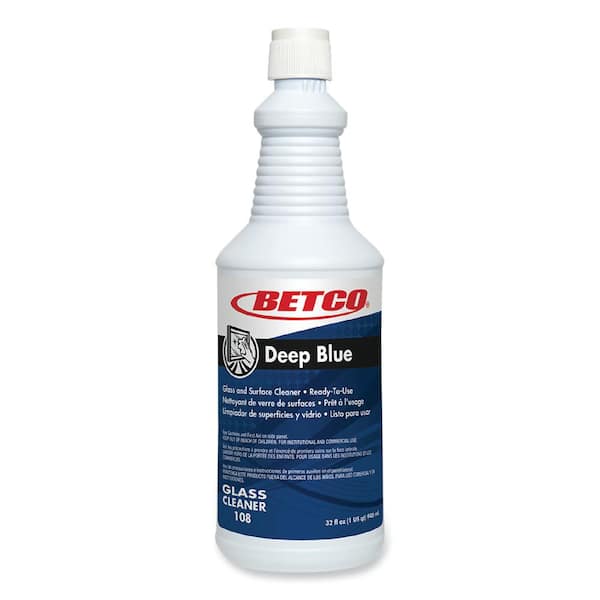 Betco 32 oz. Glass Cleaner Ammonia Scent Deep Blue Surface, Bottle (12-Pack)