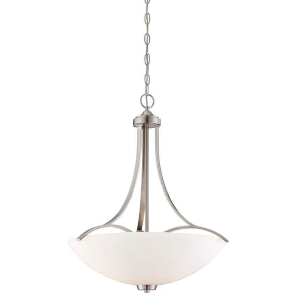 Overland Park 3-Light Brushed Nickel Pendant