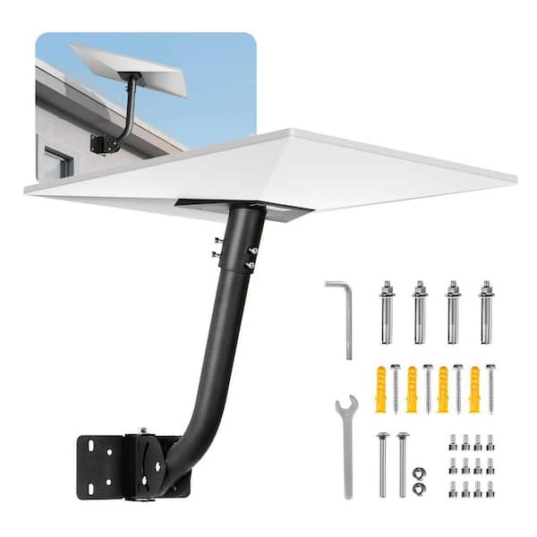 Starlink Gen 3 Mount, Angle Wall Mounting Standard Gen 3 Pipe Kit, Heavy-Duty Steel Long Starlink Pole Adapter