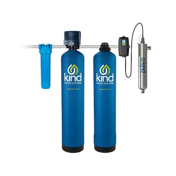 Whole House Well Water Filtration and Salt-Free Softener Combo with UV