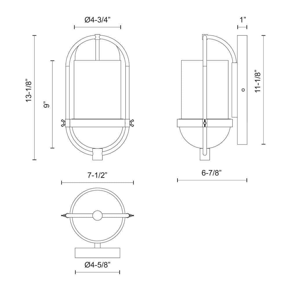 Cyrus 13'' Matte Black Outdoor Vanity Light with Clear Glass