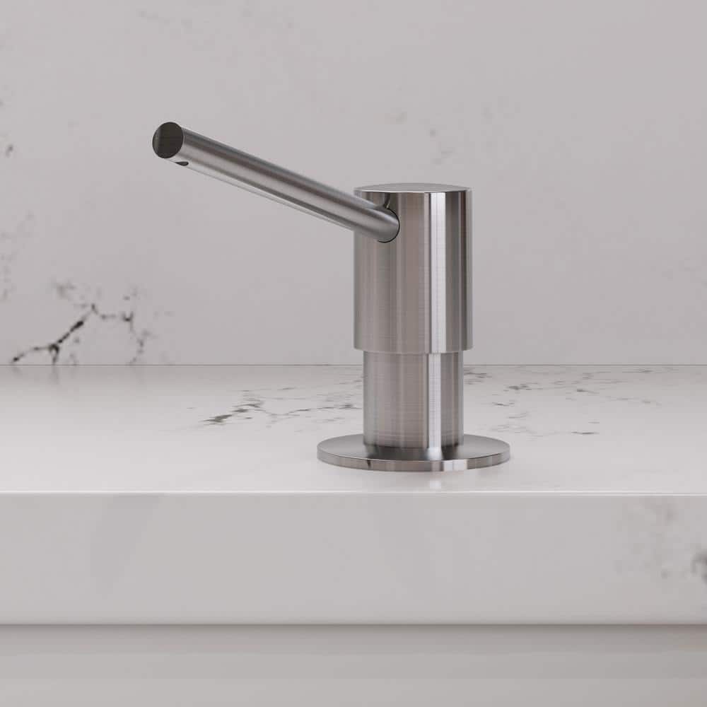 Modern Brushed Stainless Steel Soap Dispenser with 4-1/3" Spout