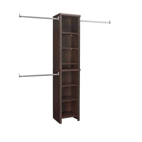 ClosetMaid Impressions Narrow 48 in. W - 108 in. W Chocolate Wood Closet System