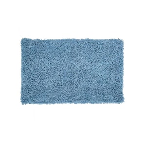 Fantasia Bath Rug 100% Cotton Bath Rug Set, Machine Wash, 21x34 in. Rectangle, Blue