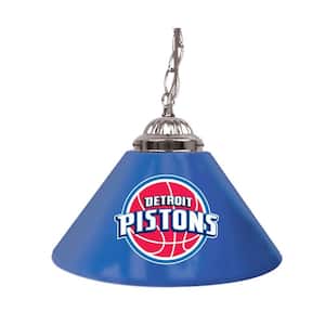 Detroit Pistons NBA 14 in. Single Shade Stainless Steel Hanging Lamp
