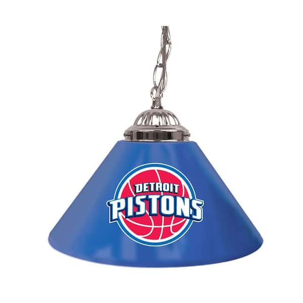 Trademark Detroit Pistons NBA 14 in. Single Shade Stainless Steel Hanging Lamp