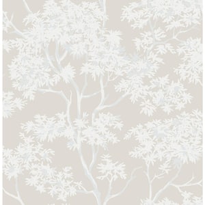 Paix Grey Trees Grey Wallpaper Sample