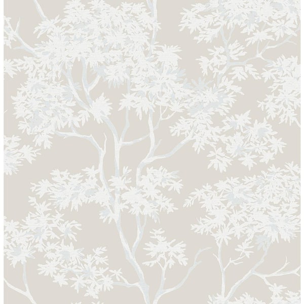 Teamson Kids Paix Grey Trees Grey Wallpaper Sample