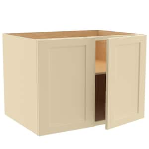 Newport Cream Painted Plywood Shaker Assembled Wall Kitchen Cabinet Soft Close 33 W in. 24 D in. 24 in. H