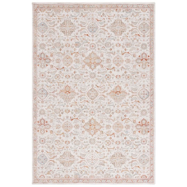 Culture 9 ft. x 12 ft. Ivory/Rust Abstract Floral Area Rug