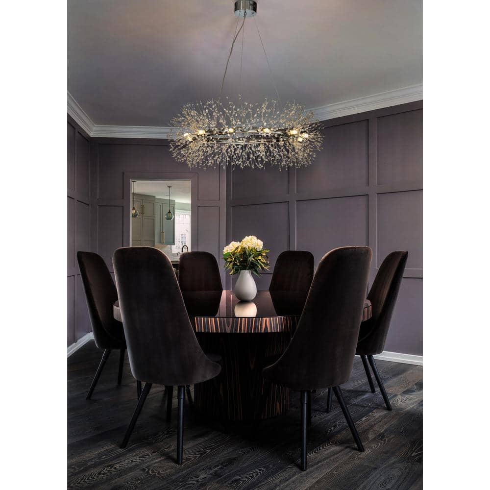 Chrome Crystal Firework Chandelier with Stainless Steel Frame