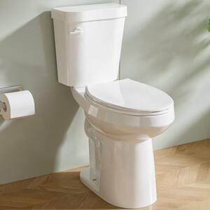 Extra Tall Toilet 21 in. 2-Piece Toilet 1.28 GPF Single Flush Elongated High Toilet in White Tall Toilet for Seniors