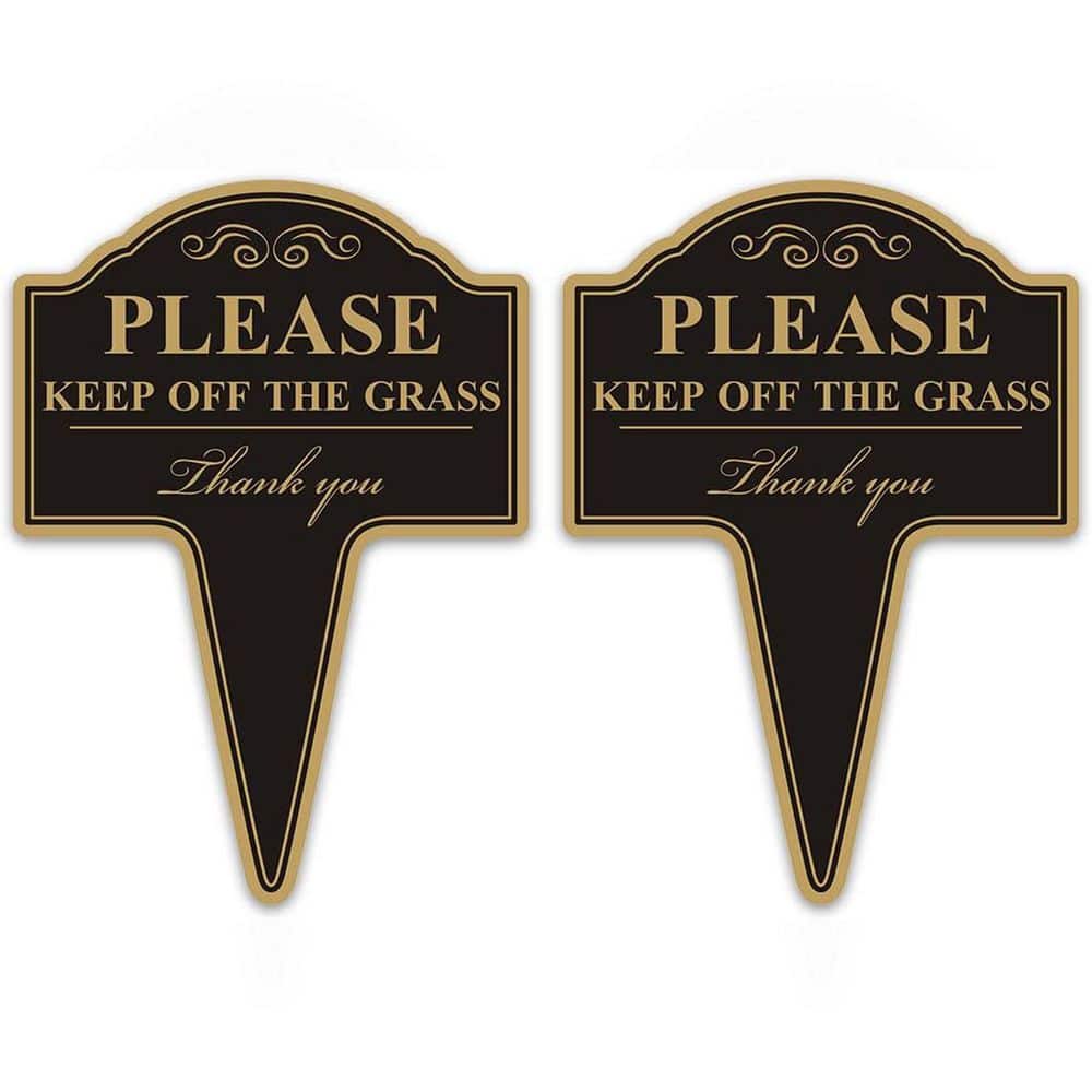 2-Pack 10 ft. x 14 ft. Stay Off Grass Sign with Stake Double-Sided No Poop Dog Sign for Lawn price history on PriceWatchPro