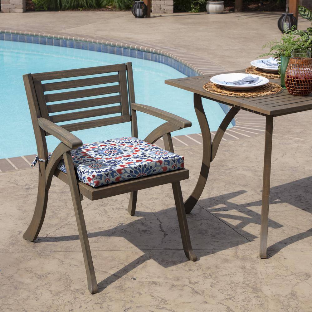 Clark Blue Outdoor Polyester Rocking Chair Cushion