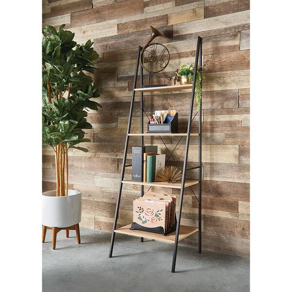 Shelf Ladder Bookcase, Short Ladder Bookcase With Drawers