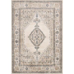 Teagan Oatmeal/Ivory 7 ft. 11 in. x 10 ft. 6 in. Traditional Area Rug
