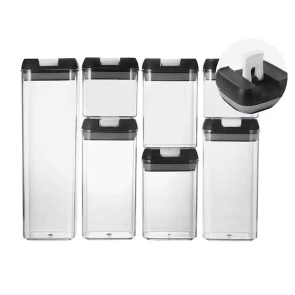 7-Piece Airtight Food Storage Container Set - Black