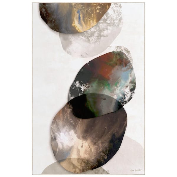 Empire Art Direct Multi-Colored 5 ft. x 8 ft. Marbles I Washable Geometric Art Area Rug