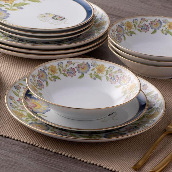 Noritake Tusker Garden 12-Piece (Multi) Porcelain Dinnerware Set