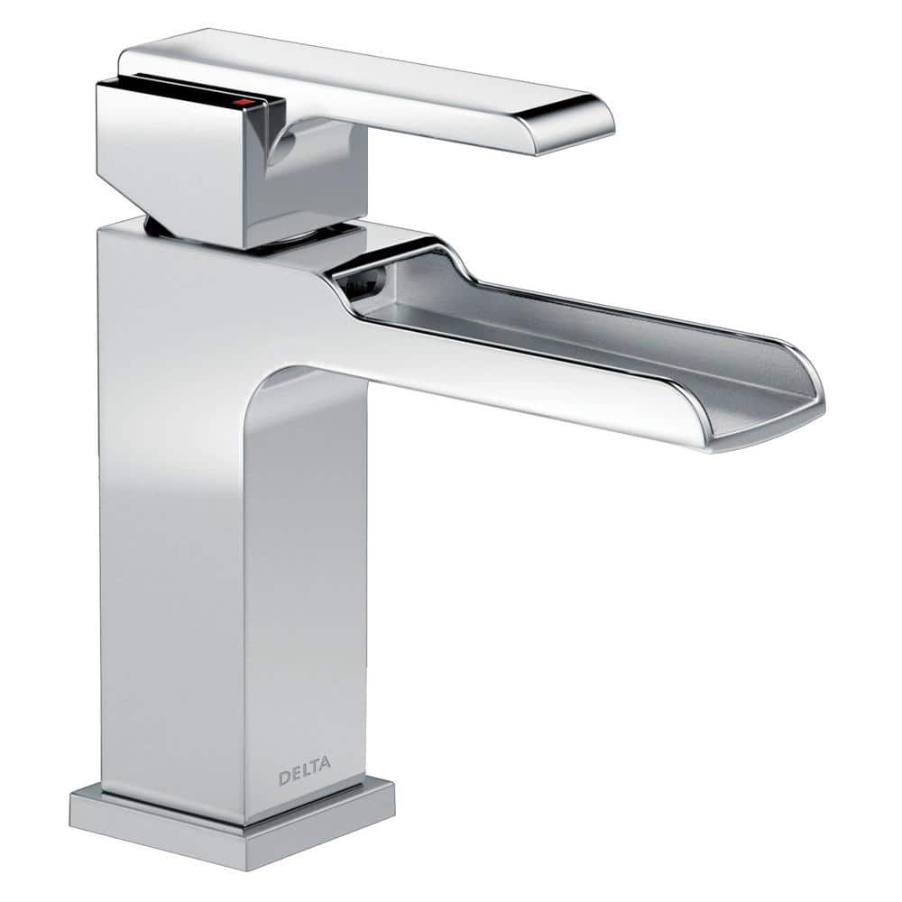 Sleek Modern Chrome Single Hole Brass Bathroom Faucet
