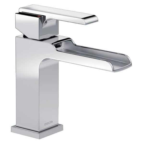 Delta Ara Single Handle Single Hole Bathroom Faucet with Channel Spout in Chrome