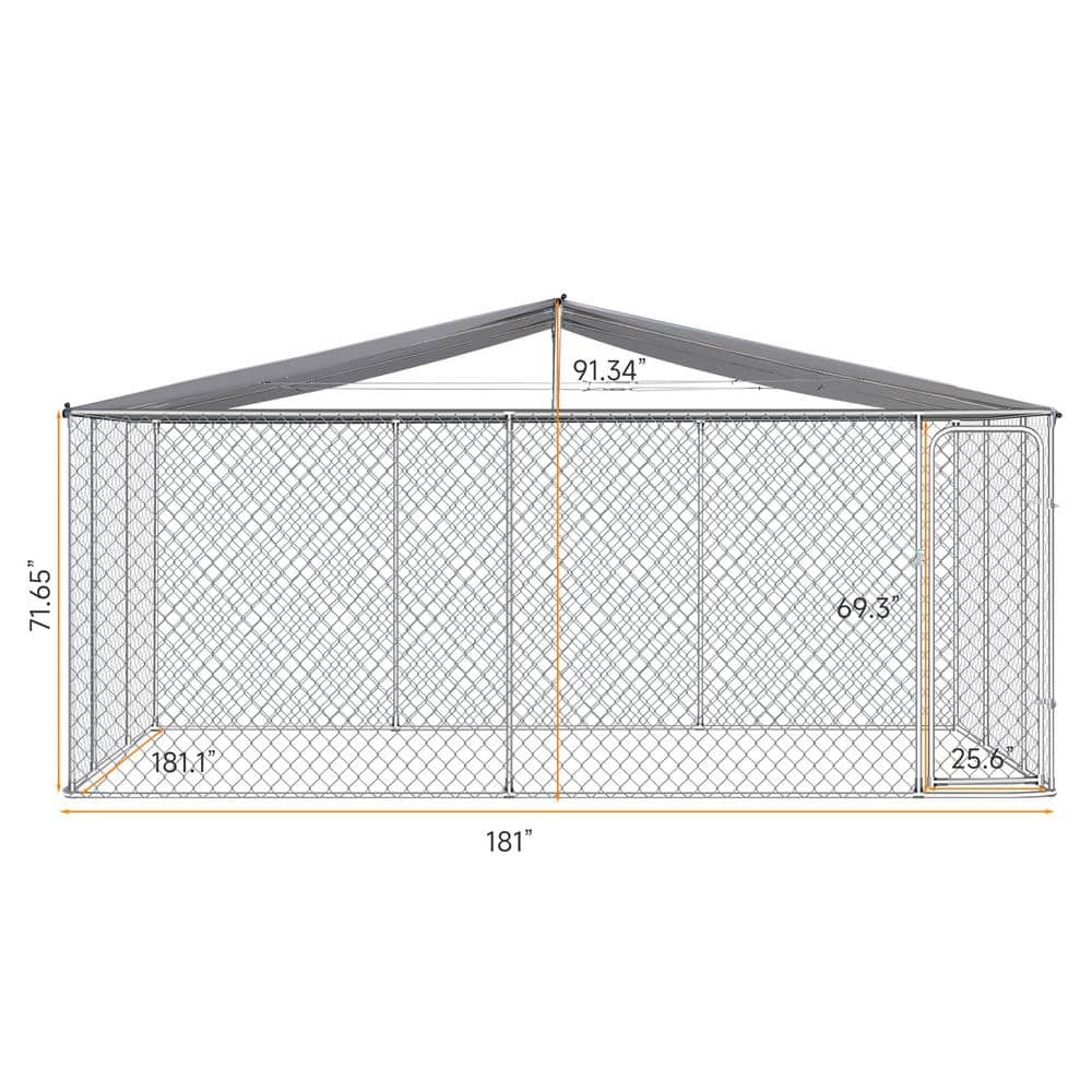 Tunearary 181 in. x 181 in. x 71.65 in., Outdoor Walk-In
