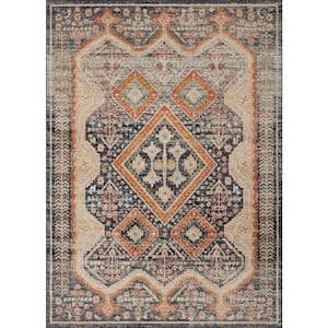 Jocelyn Navy/Multi 2 ft. 3 in. x 7 ft. 6 in. Transitional 100% Polypropylene Pile Runner Rug