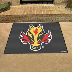 Calgary Flames All-Star Black 34 in. x 42.5 in. Area Rug
