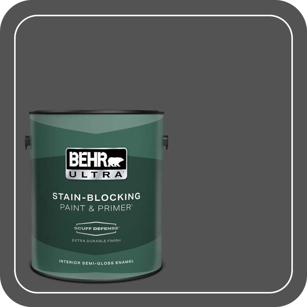 1 gal. #BXC-30 Black Space Extra Durable Semi-Gloss Enamel Interior Paint & Primer price history on PriceWatchPro