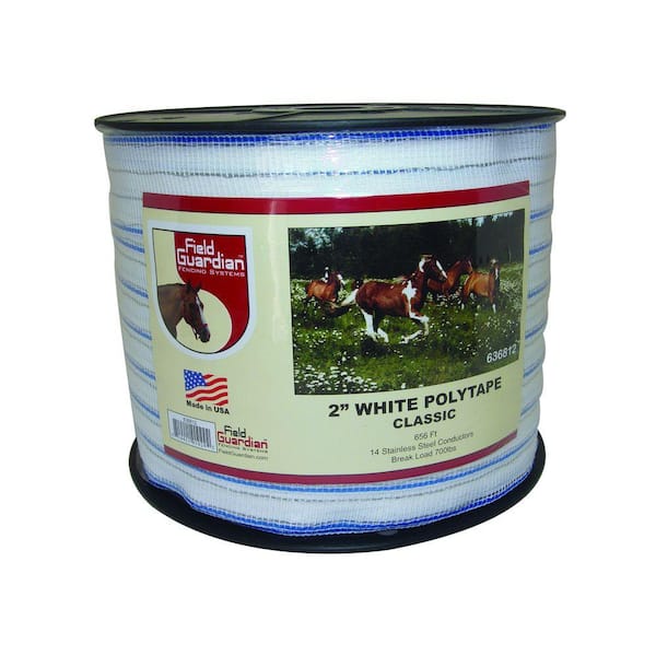 Field Guardian 2 in. White Classic Polytape 636812 - The Home Depot