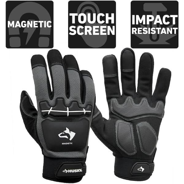 Husky Large Heavy Duty Impact Magnetic Mechanics Glove