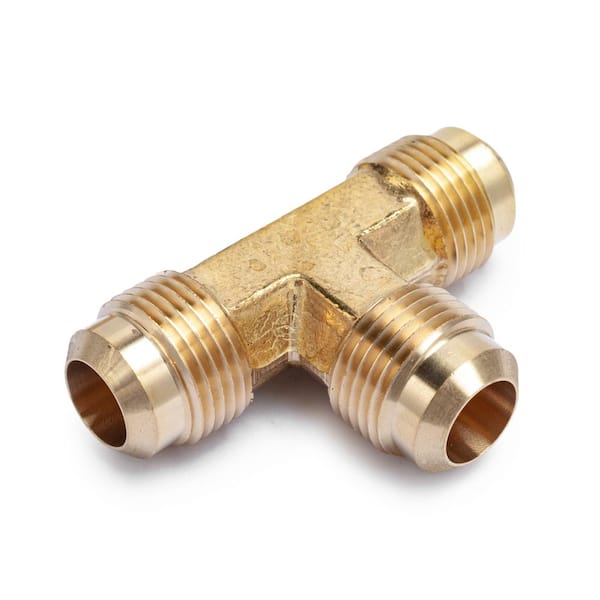 5x Solid Brass Street Pipe Tee Fitting 1/2" NPT thread male female air fuel 