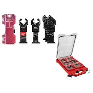 Oscillating Multi-Tool Blade Set with SHOCKWAVE Impact Duty Alloy Steel Screw Driver Bit Set in PACKOUT Case (105-Piece)